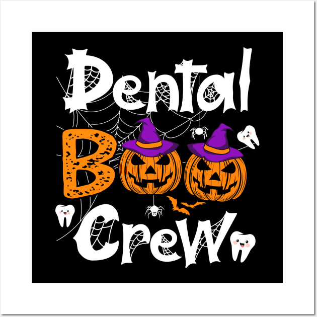 Dental Boo Crew Funny Dentist Halloween Costume Wall Art by Simpsonfft